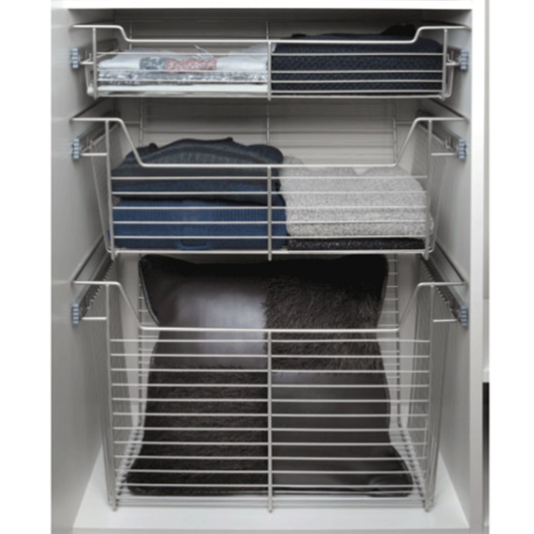 Rev-A-Shelf Sidelines CBSL-181410CR-3 18" Chrome Pullout Closet Storage Basket