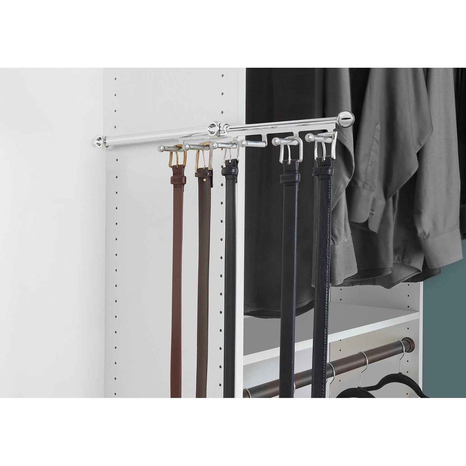 Rev-A-Shelf CBSR-12-CR 12" Pull Out Belt Scarf Organizer (Certified Refurbished) - VMInnovations