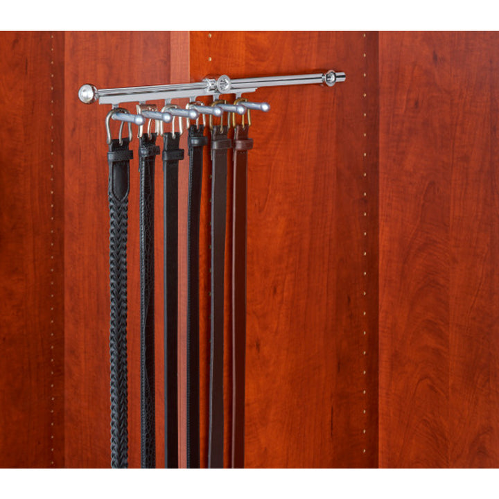 Rev-A-Shelf 14" Pull Out Belt & Scarf Closet Organizer, Chrome, CBSR-14-CR