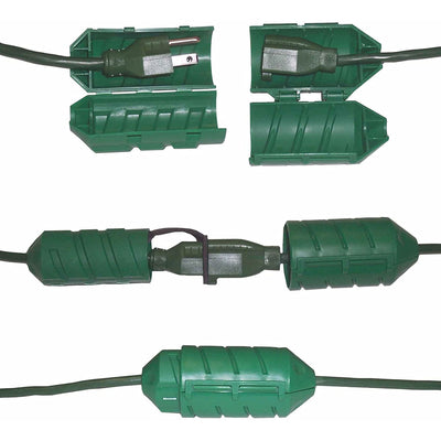 Farm Innovators CC-2 Cord Connect Water Tight Outdoor Extension Cord Lock, Green