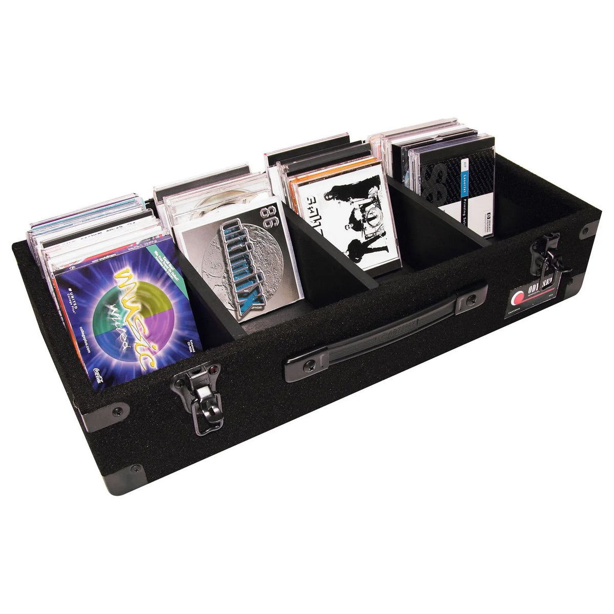 Odyssey Carpeted CD Storage Case with Surface Mount Hardware, Black (Open Box)