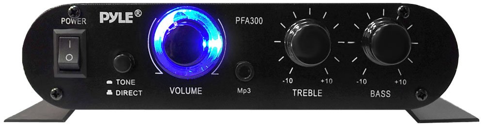Pyle 90W 2 Channel Hi-Fi Home Audio Stereo Speakers Amplifier w/Aux (5 Pack)