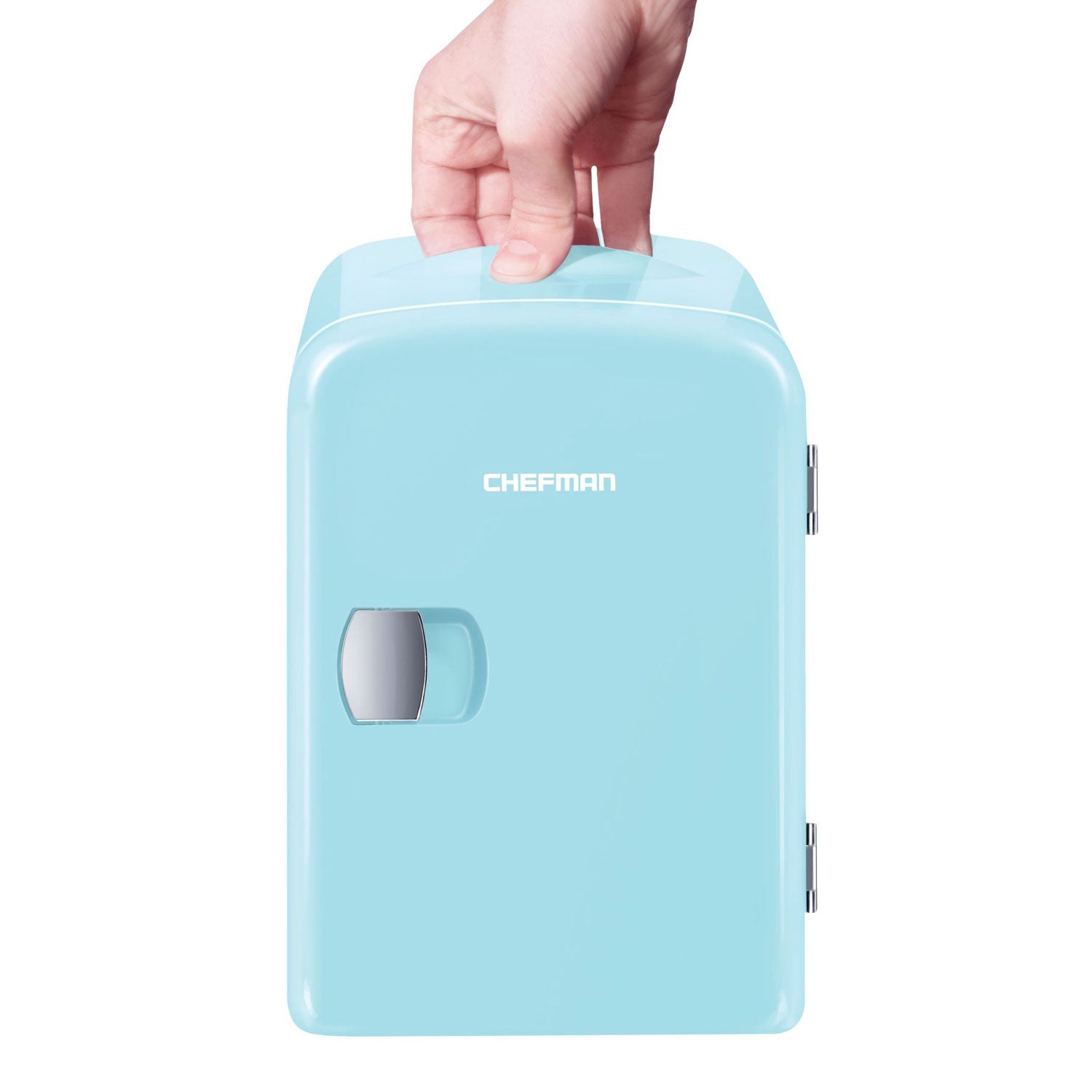 Chefman Plastic 4 Liter Personal Mini Refrigerator and Warmer, Blue (Used)