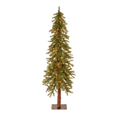 National Tree Company Hickory Cedar 5 Foot Prelit Christmas Tree with Lights