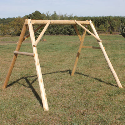 Lakeland Mills 5 Foot Cedar Log A Frame Outdoor Porch Swing Mount Only(Open Box) - VMInnovations