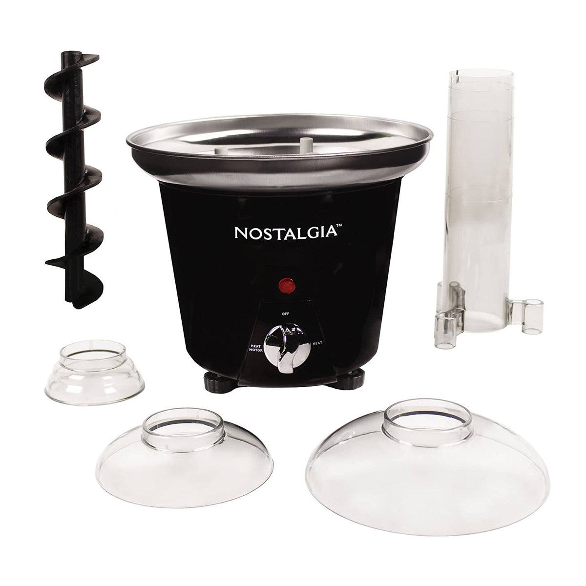 Nostalgia CFF965 24 Oz 3 Tier Stainless Steel Chocolate Fondue Fountain, Black