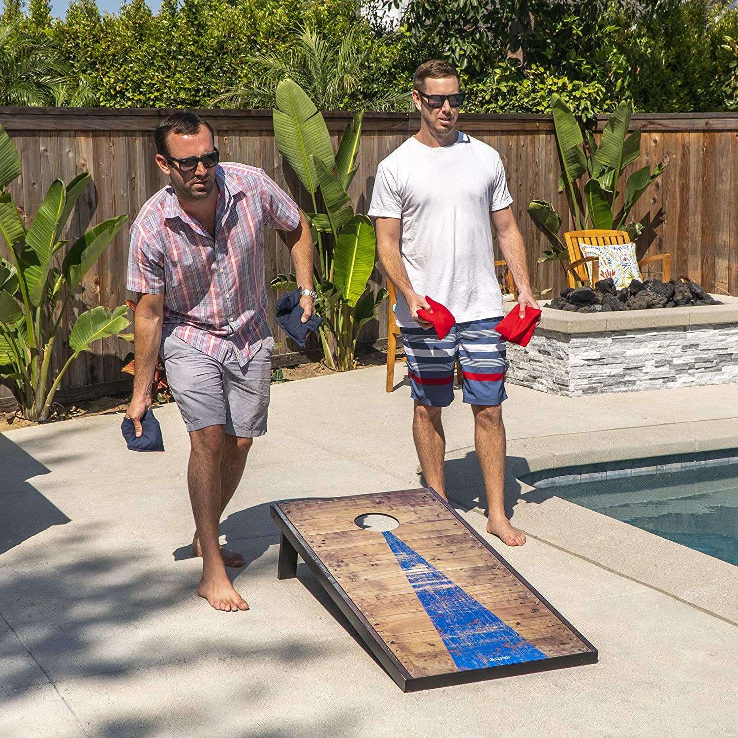 GoSports Classic Cornhole Bean Bag Backyard Lawn Game, Rustic (Open Box) - VMInnovations