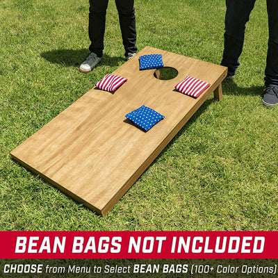 GoSports Cornhole Regulation Size Lawn Backyard Lawn Game Light Brown (Open Box) - VMInnovations