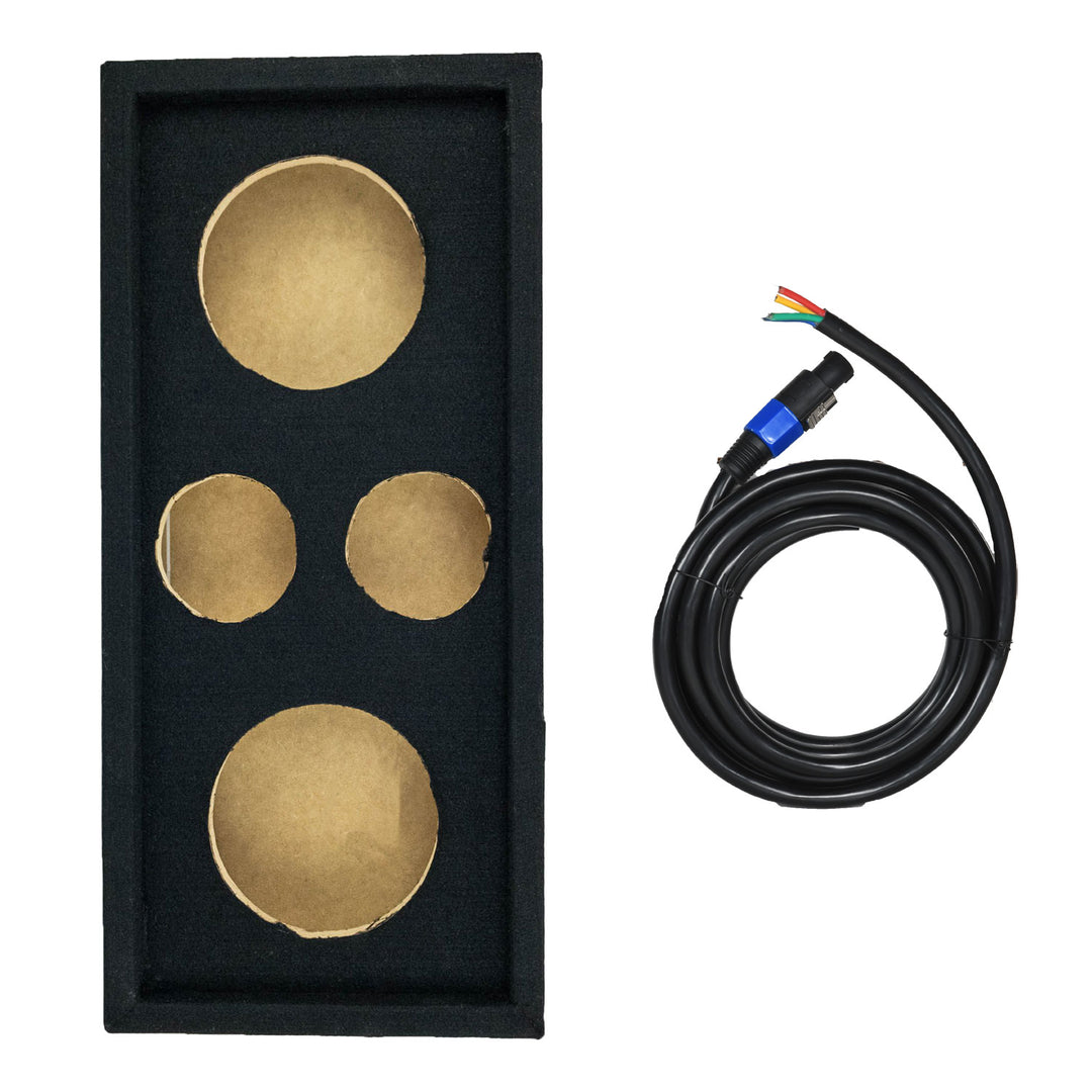 Q Power Car Audio Subwoofer Enclosure for 10" Mids and 3" Tweeters (Open Box) - VMInnovations