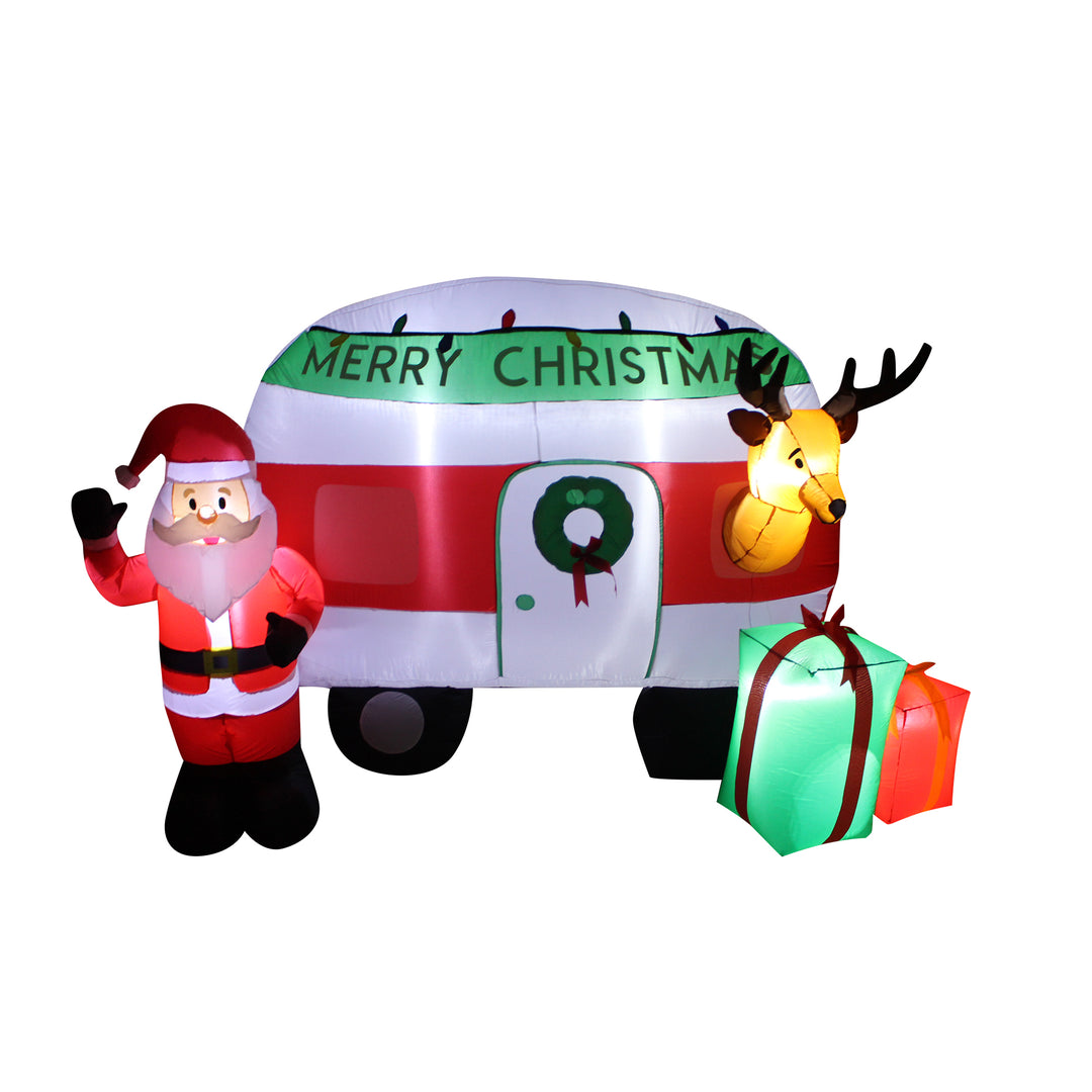 A Holiday Company 8 Ft Wide Inflatable Camper Holiday Lawn Decoration (Used) - VMInnovations