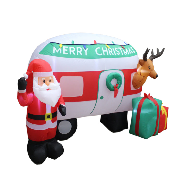 A Holiday Company 8 Ft Wide Inflatable Camper Holiday Lawn Decoration(Open Box)