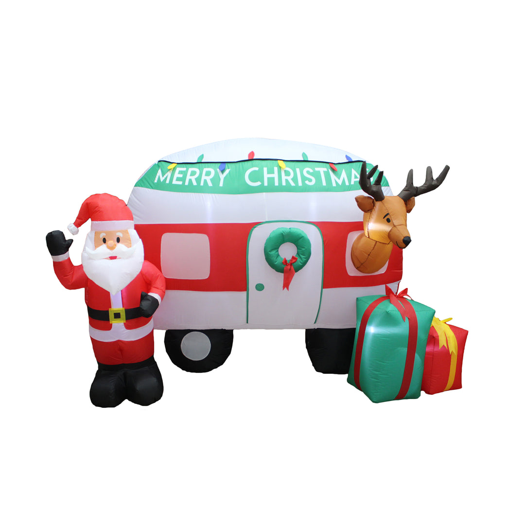 A Holiday Company 8 Ft Wide Inflatable Camper Holiday Lawn Decoration (Used) - VMInnovations