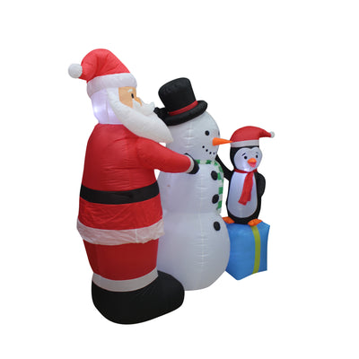 A Holiday Company 6' Tall Inflatable Christmas Santa Penguin Snowman Lawn Decor