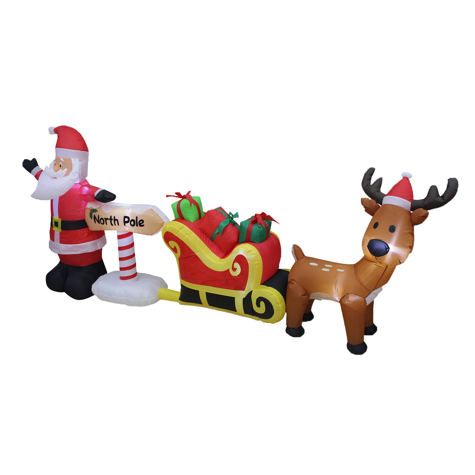 A Holiday Company 9 Foot Inflatable North Pole Scene Lawn Decoration (Open Box) - VMInnovations
