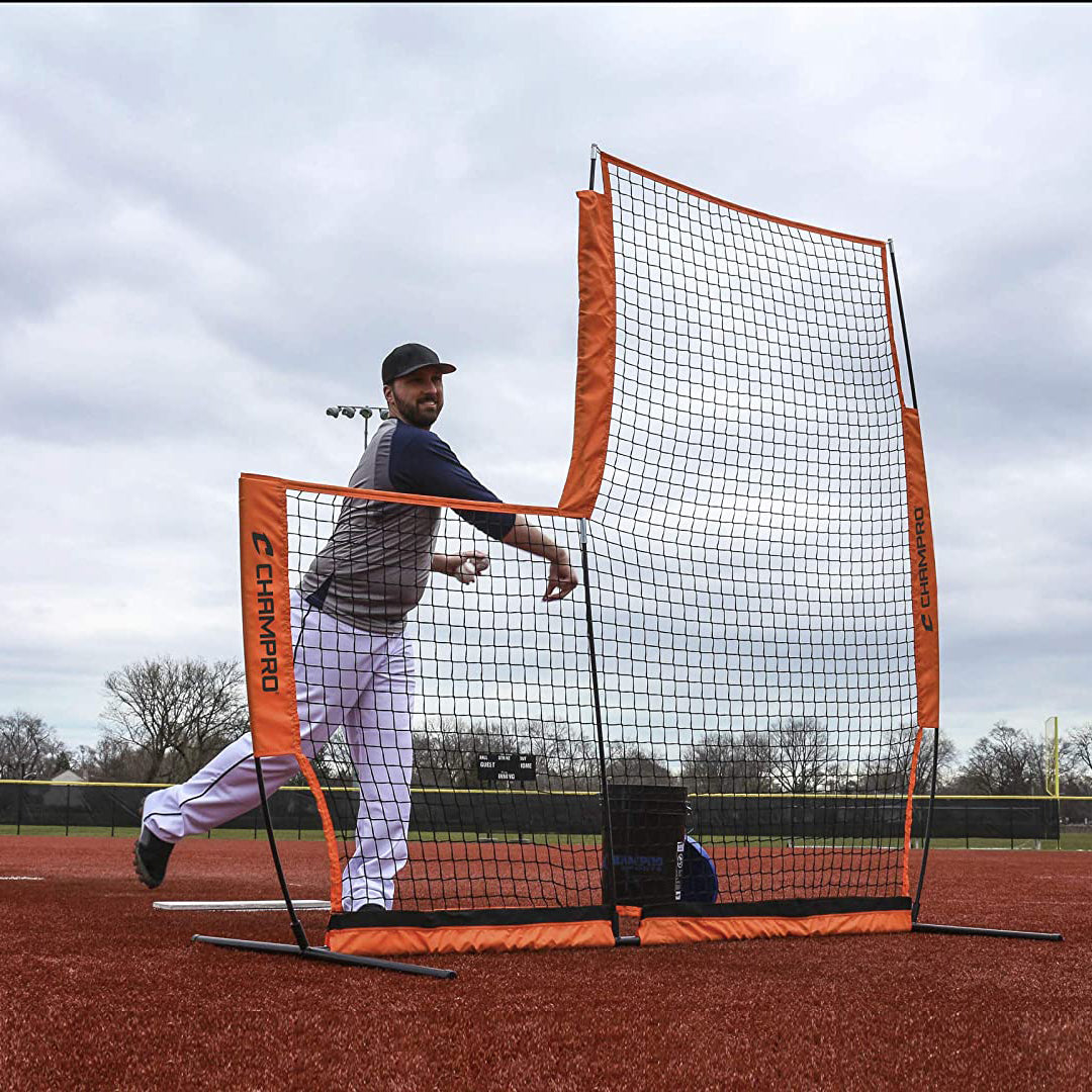 Champro MVP L Shaped Sock Screen 7x7' Mesh Netting Field Training Aid (Open Box)