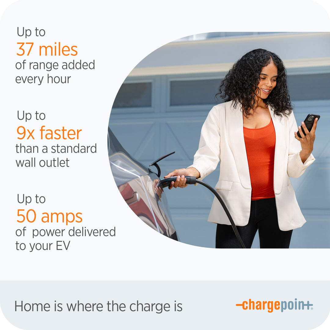 ChargePoint Flex Level 2 EV Charger NACS, Hardwired EV Fast Charge(For Parts)