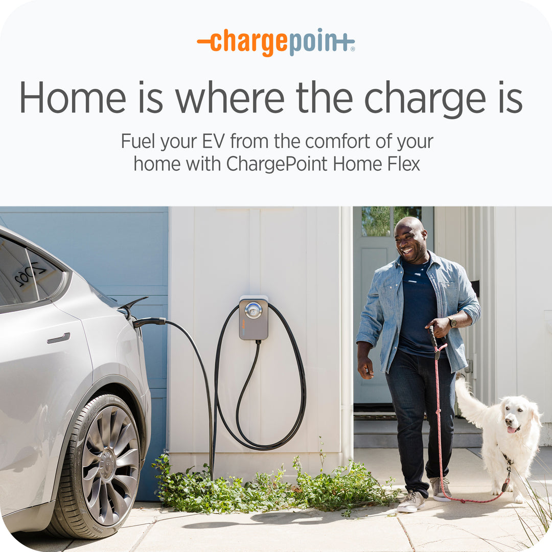 ChargePoint Home Flex Level 2 EV Charger NACS, Hardwired EV Fast Charge Station