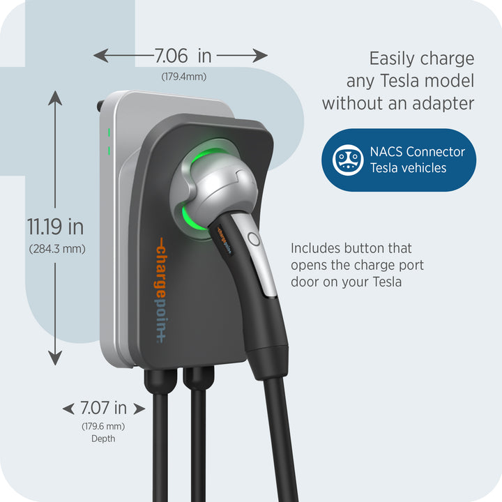 ChargePoint Home Flex Level 2 EV Charger NACS, NEMA 14-50 Outlet Charge Station