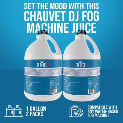 Chauvet DJ 1 Gallon Bottle of Fog Smoke Juice Fluid for Fog Machines (2 Pack) - VMInnovations