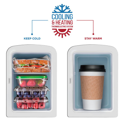 Chefman Portable Dry Erase Personal Snacks & Drinks Mini Fridge, (Open Box)