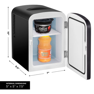Chefman Portable Dry Erase Personal Snacks & Drinks Mini Fridge, (Open Box)