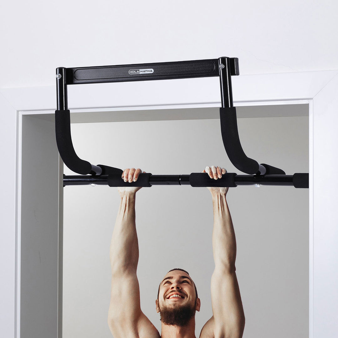 HolaHatha Home Workout Door Pull Up Chin Up Bar for Doorway Exercise Fitness - VMInnovations