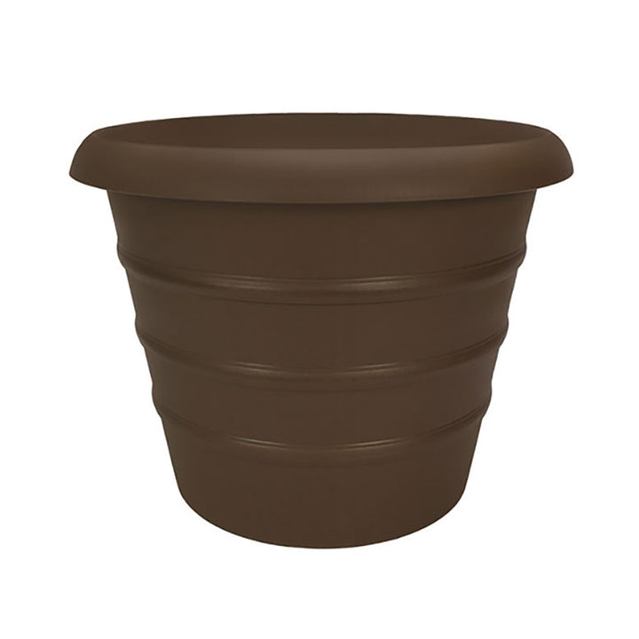 The HC Companies 20" Marina Plastic Planter Pot, Chocolate Brown (Open Box)