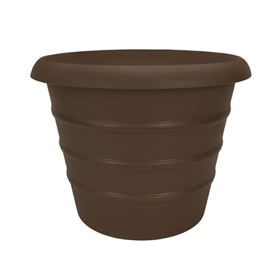 The HC Companies 20" Marina Plastic Planter Pot, Chocolate Brown (Open Box) - VMInnovations