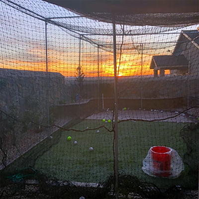 Cimarron Sports Twisted Rubber Baseball Batting Cage Net, 30x12x10 Feet (Used)