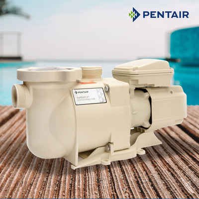 Pentair Stainless Steel Corded Electric SuperFlo High Performance Pump, Beige - VMInnovations