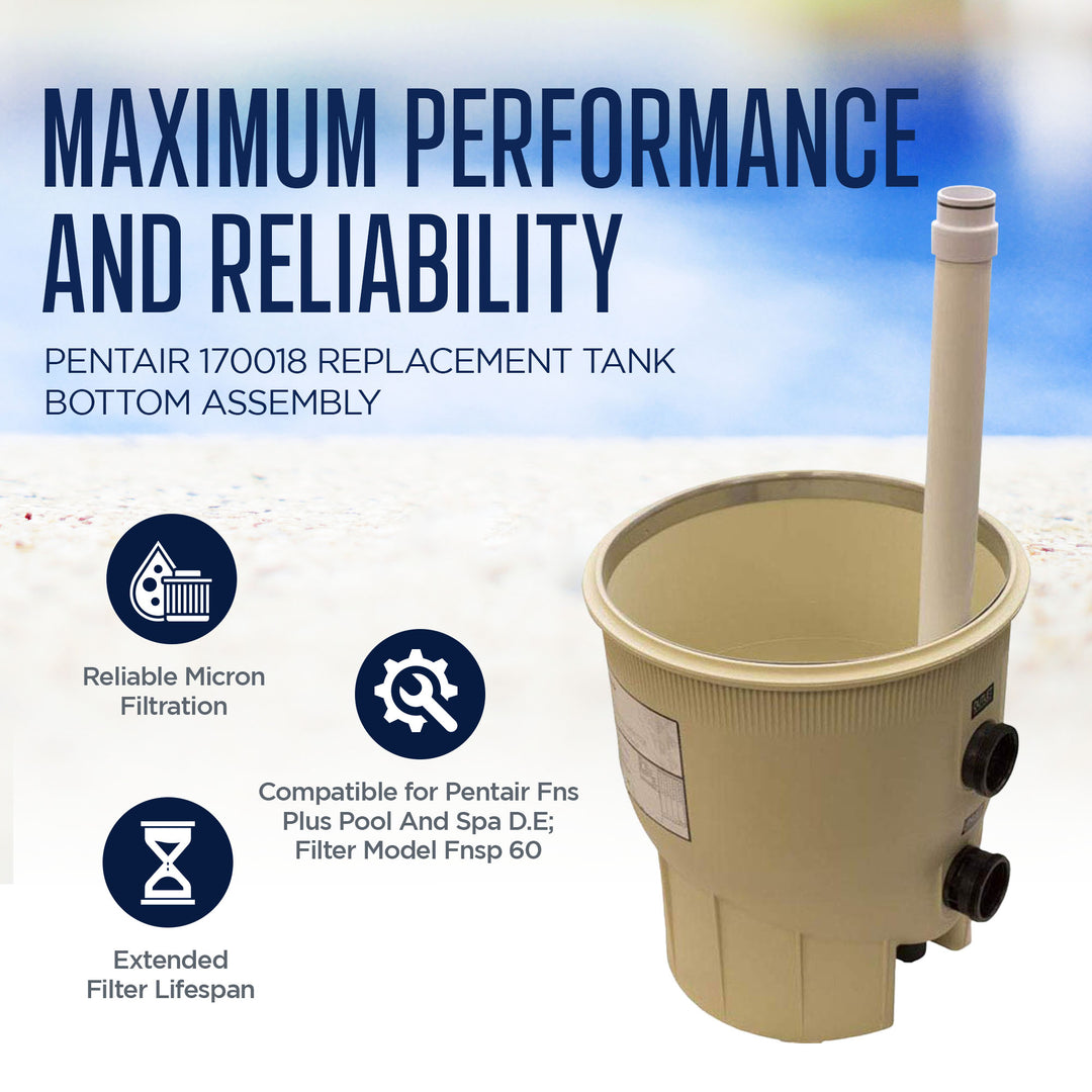 Pentair 170018 Replacement Tank Bottom Assembly 60 Sq Ft FNSP60 FNS Plus Filter - VMInnovations