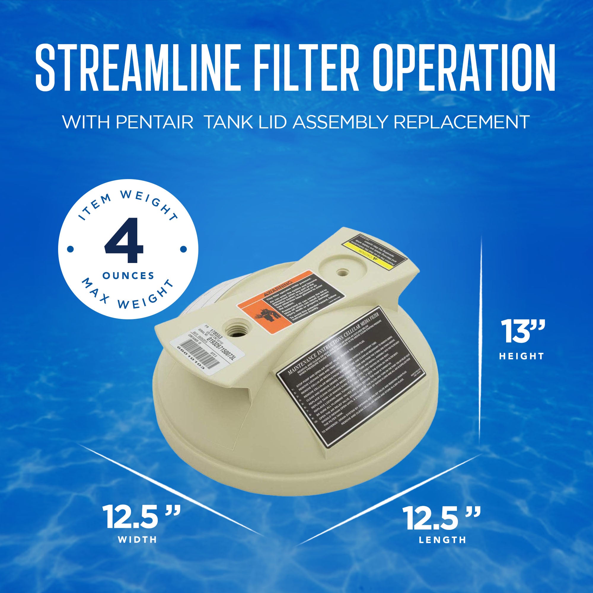 Pentair 178553 Almond Lid Assembly Replacement Pool and Spa Cartridge Filter - VMInnovations