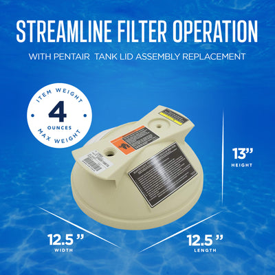 Pentair 178553 Almond Lid Assembly Replacement Pool and Spa Cartridge Filter - VMInnovations