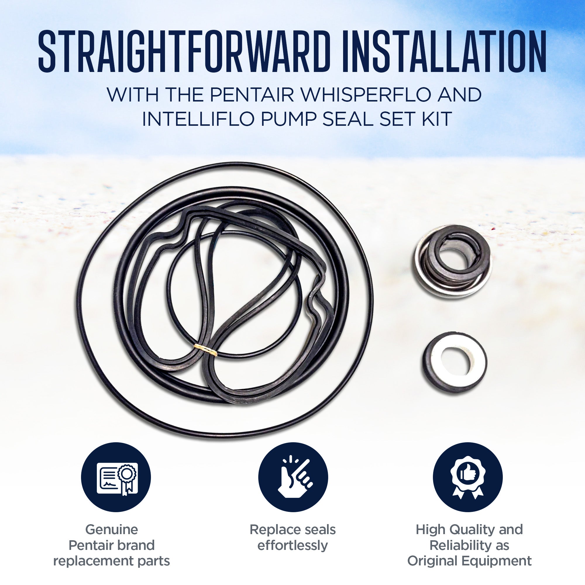 Pentair Pool Pump Seal Set Kit For WhisperFlo and IntelliFlo Pumps (Used) - VMInnovations