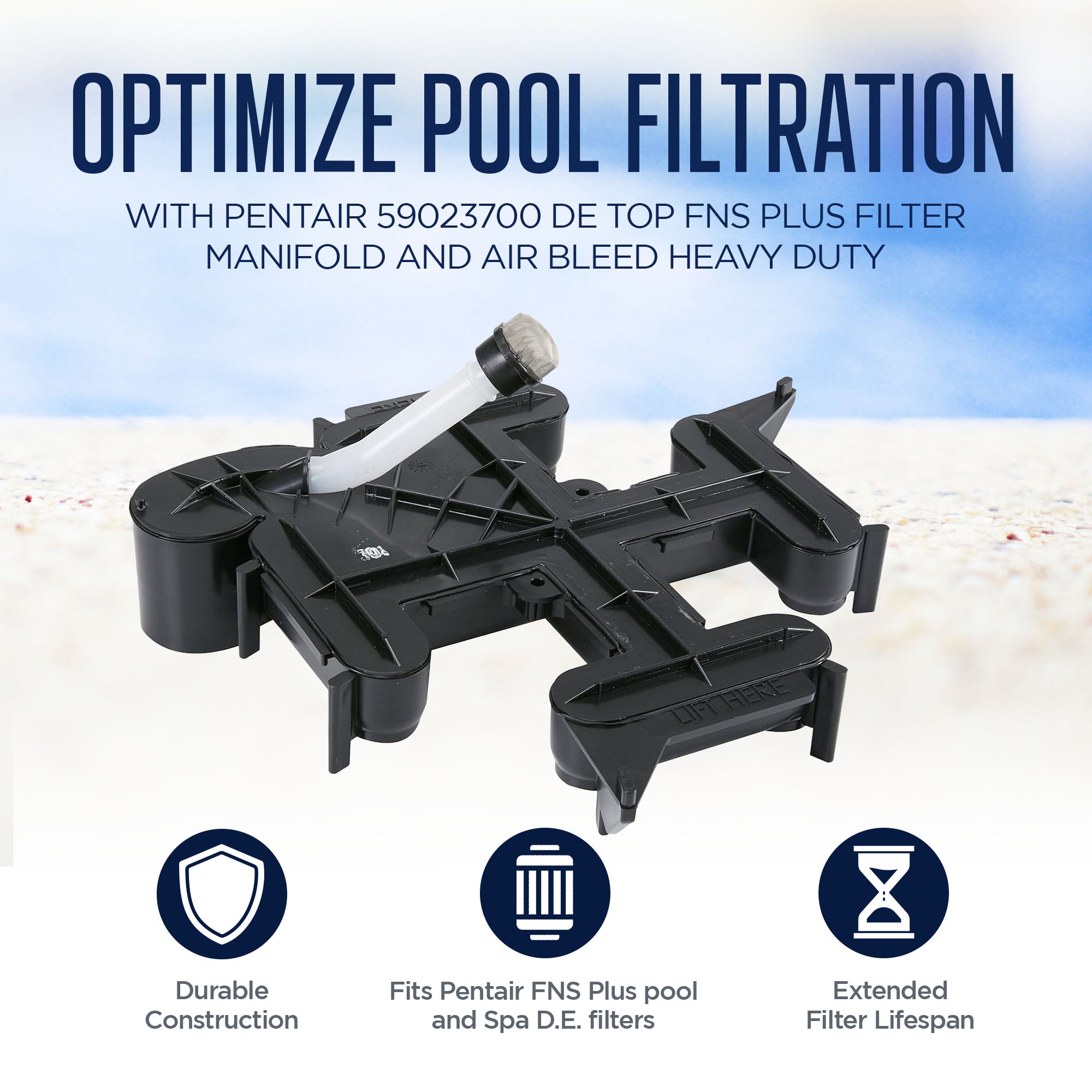 New Pentair 59023700 DE Top FNS Plus Filter Manifold and Air Bleed Heavy Duty - VMInnovations