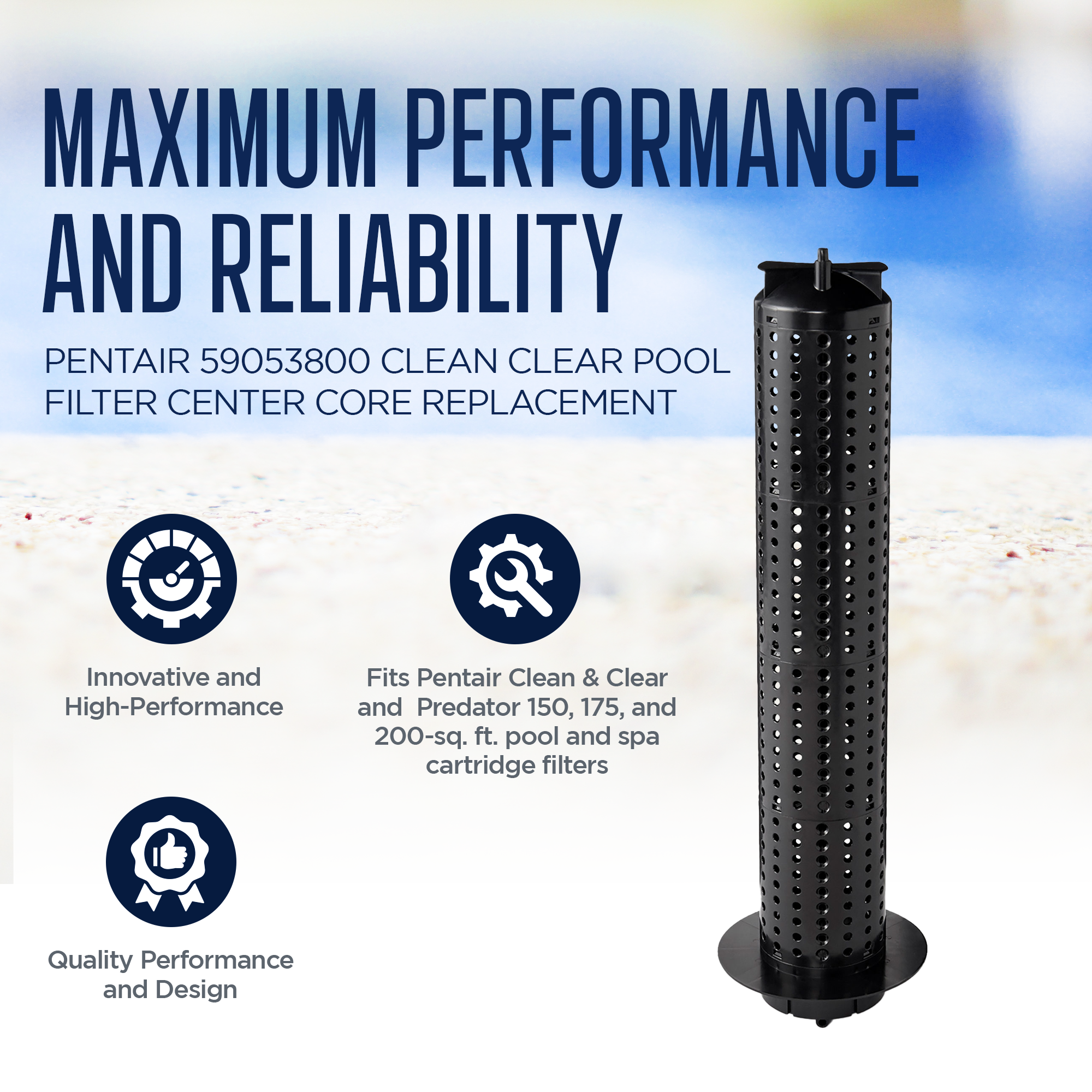 Pentair 59053800 Clean Clear Pool Filter Center Core Replacement 150-200 Sq Ft - VMInnovations
