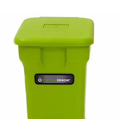 CompoKeeper  6 Gallon Kitchen Compost Organic Waste Bin Trash Can, Green (Used)