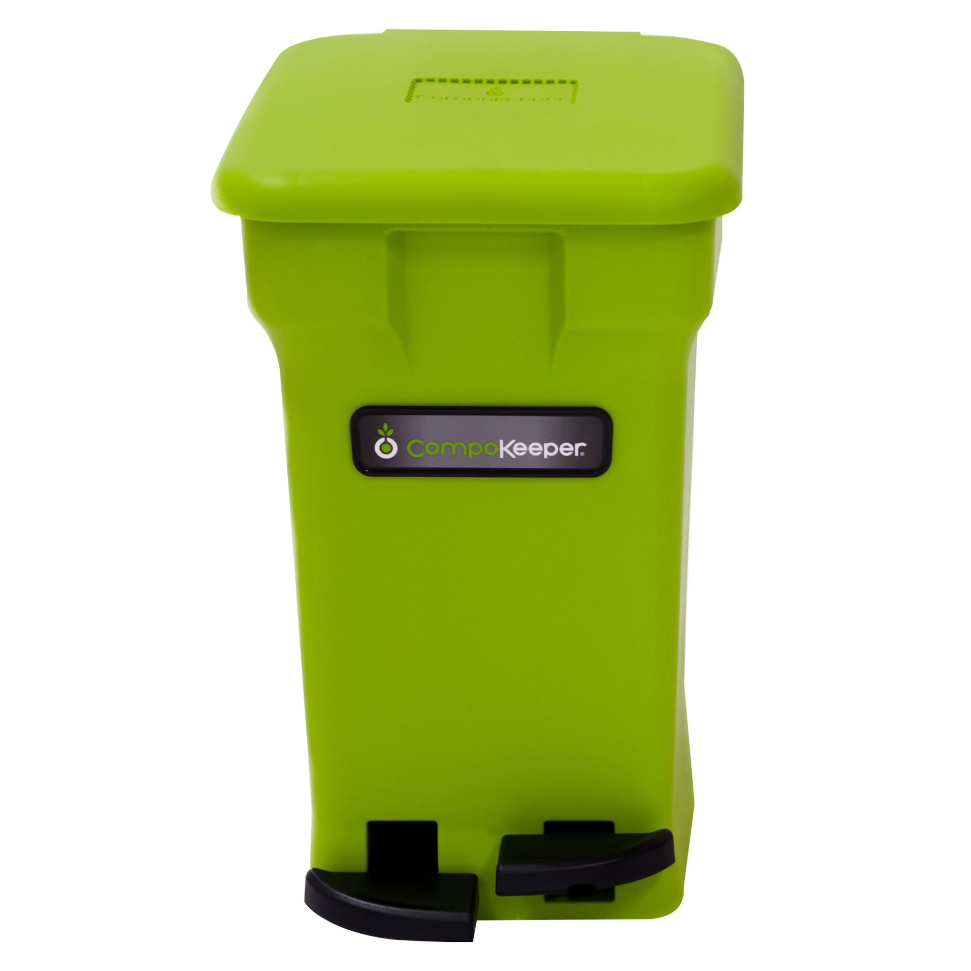 CompoKeeper  6 Gallon Kitchen Compost Organic Waste Bin Trash Can, Green (Used)