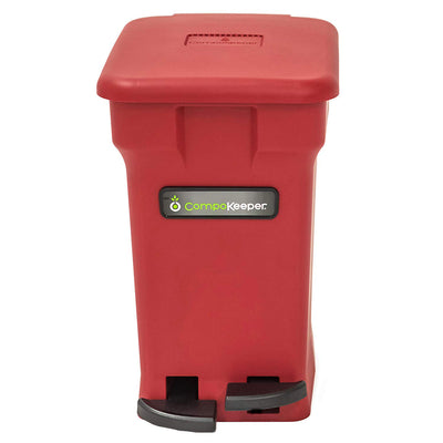CompoKeeper 6 Gallon Compost Organic Waste Kitchen Bin Trash Can, Red (Open Box)