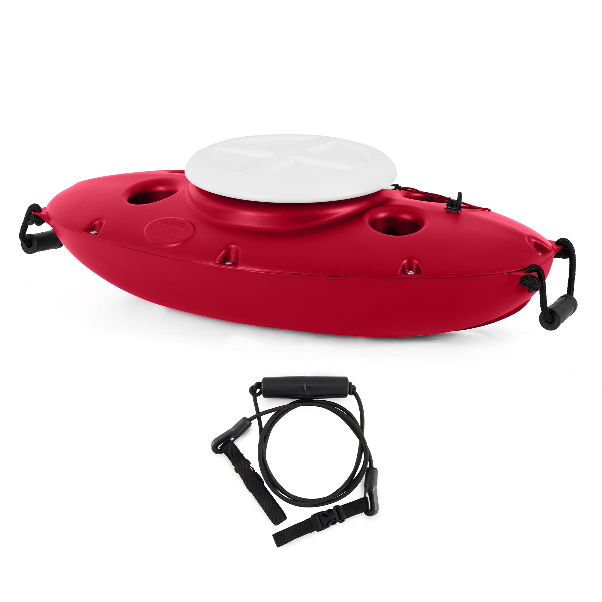 CreekKooler 30 Qt Floating Insulated Beverage Kayak Tow Behind Cooler w/ 8' Rope - VMInnovations