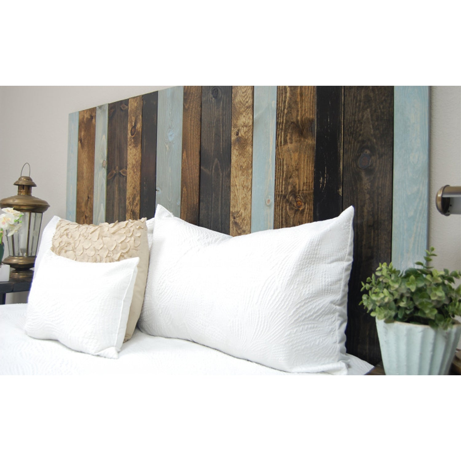 Barn Walls Floating Hanger 4 Panel Wall Headboard, All Terrain, California King