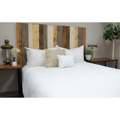 Barn Walls Floating Hanger Handcrafted 4 Panel Wall Headboard, King (Open Box)