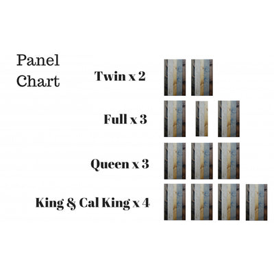 Barn Walls Floating Hanger Handcrafted 4 Panel Wall Headboard, King (Open Box)
