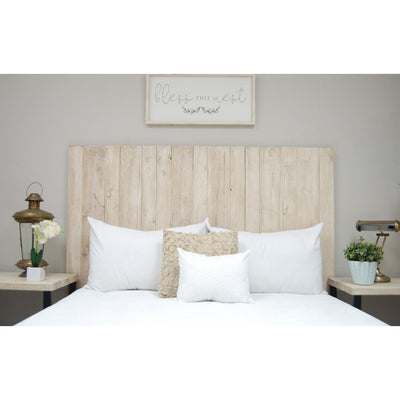 Barn Walls Floating Hanger Handmade 4 Panel Wall Headboard, King (Used)
