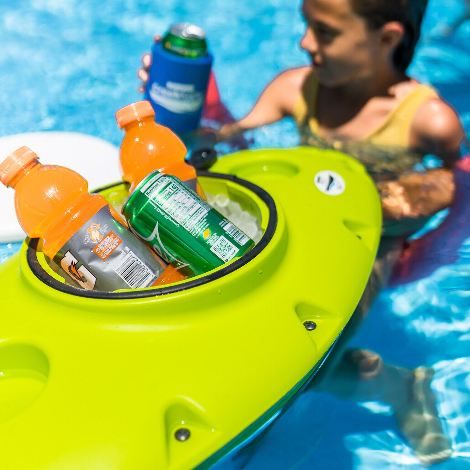 CreekKooler PuP Floating Insulated 15 Qt Kayak Beverage Cooler, Green (Open Box) - VMInnovations