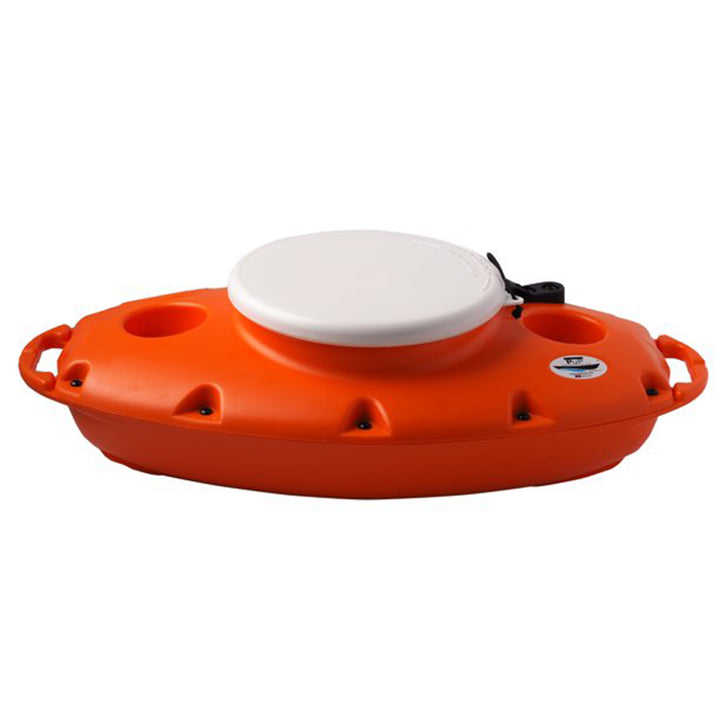 CreekKooler Pup 15 Quart Portable Floating Beverage Water/Can Cooler, Orange