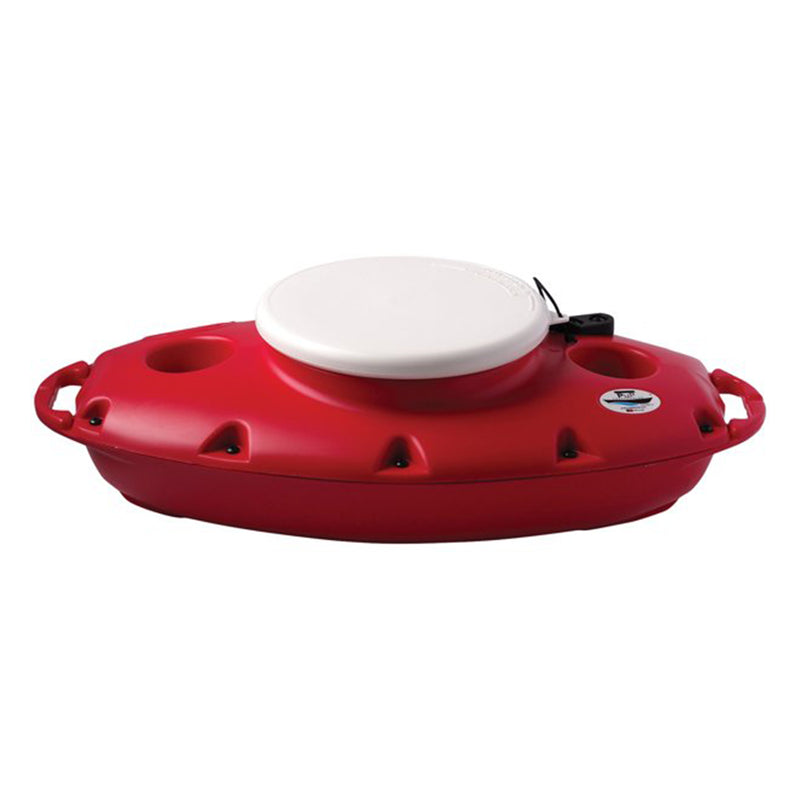CreekKooler Pup 15 Quart Portable Floating Beverage Water Drink Can Cooler, Red