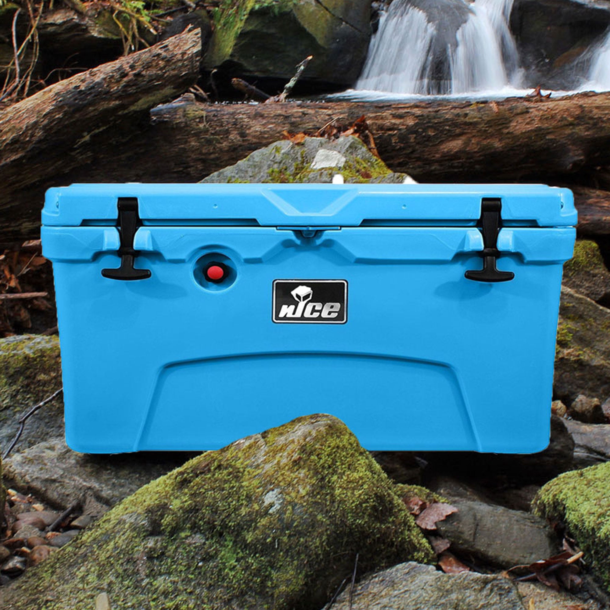 nICE 45 Quart Lockable Bear Resistant Insulated Portable Cooler, Light Blue