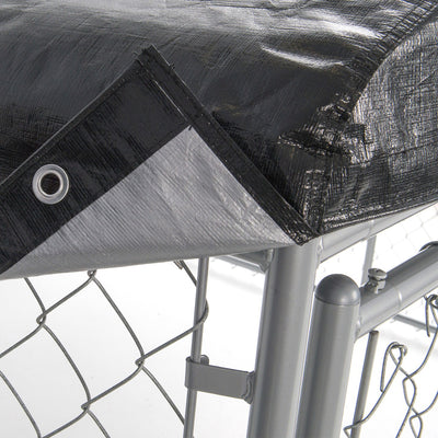 WeatherGuard 5x10' Outdoor Dog Run Kennel Enclosure Waterproof Roof Cover(Used)