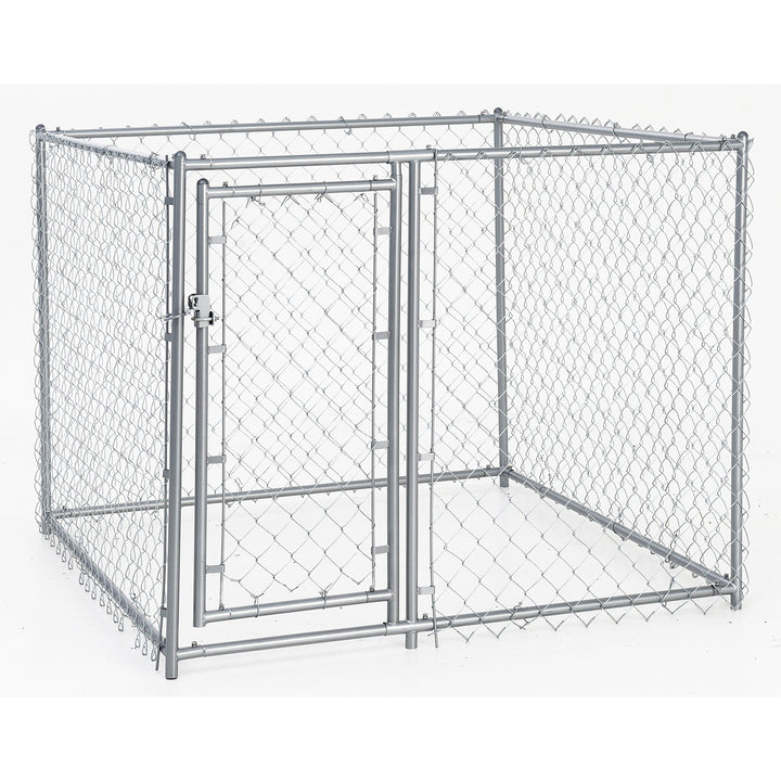 Lucky Dog 5x5x4' Heavy Duty Outdoor Chain Link Dog Kennel Enclosure (Open Box)